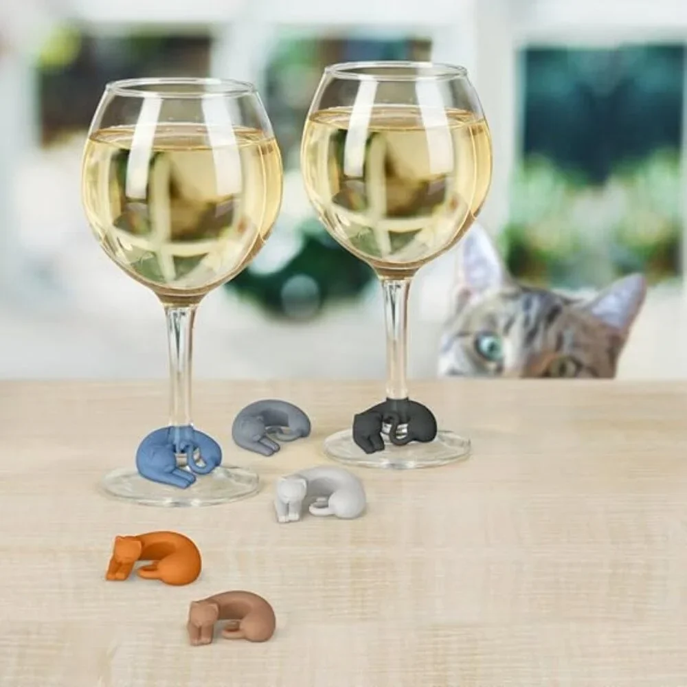 Genuine Fred Wine Lives Cat Wine Markers Kitty Drink Markers NEW